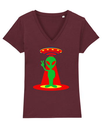 Alien and UFO Burgundy