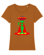 Alien and UFO Tricou mânecă scurtă guler larg fitted Damă Expresser