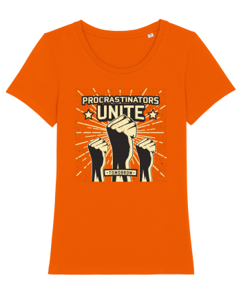 Procrastinators Unite Tomorrow Bright Orange