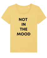 Not in the mood Tricou mânecă scurtă guler larg fitted Damă Expresser
