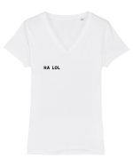 Ha lol Tricou mânecă scurtă guler V Damă Evoker