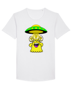Funny Alien Tricou mânecă scurtă guler larg Bărbat Skater