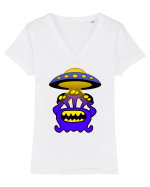 Funny Alien Tricou mânecă scurtă guler V Damă Evoker