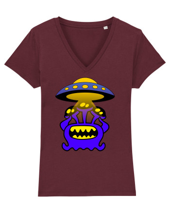 Funny Alien Burgundy