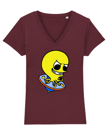 Funny Alien Burgundy