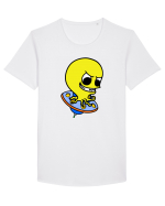 Funny Alien Tricou mânecă scurtă guler larg Bărbat Skater
