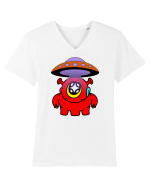 Funny Alien Tricou mânecă scurtă guler V Bărbat Presenter