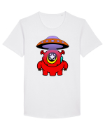 Funny Alien Tricou mânecă scurtă guler larg Bărbat Skater