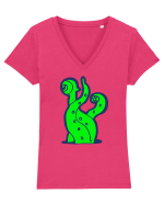 Funny Alien Tricou mânecă scurtă guler V Damă Evoker