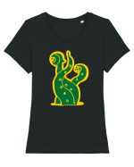 Funny Alien Tricou mânecă scurtă guler larg fitted Damă Expresser