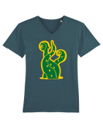 Funny Alien Tricou mânecă scurtă guler V Bărbat Presenter