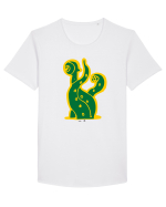 Funny Alien Tricou mânecă scurtă guler larg Bărbat Skater