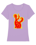 Funny Alien Tricou mânecă scurtă guler larg fitted Damă Expresser