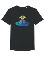 Alien And UFO Tricou mânecă scurtă guler larg Bărbat Skater