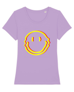 Trippy Smiley Tricou mânecă scurtă guler larg fitted Damă Expresser