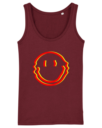 Trippy Smiley Burgundy