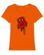 Trippy Smiley Tricou mânecă scurtă guler larg fitted Damă Expresser