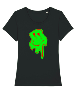 Trippy Smiley Tricou mânecă scurtă guler larg fitted Damă Expresser