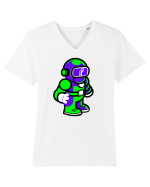Space Man Tricou mânecă scurtă guler V Bărbat Presenter