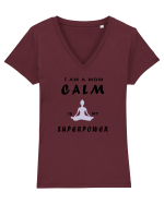 Calm is my superpower Tricou mânecă scurtă guler V Damă Evoker