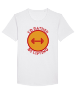 I'd Rather Be Lifting Tricou mânecă scurtă guler larg Bărbat Skater