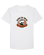 Born To Rock Forced To Work Tricou mânecă scurtă guler larg Bărbat Skater