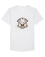 Born To Cook Forced To Work Tricou mânecă scurtă guler larg Bărbat Skater