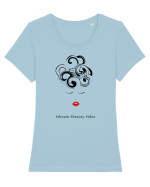 Dream Beauty Idea  Tricou mânecă scurtă guler larg fitted Damă Expresser