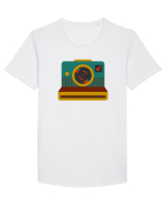 Aparat Foto Retro Vintage Tricou mânecă scurtă guler larg Bărbat Skater