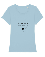 Underwear t-shirt Tricou mânecă scurtă guler larg fitted Damă Expresser