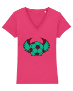 Pentru Iubitorii De Football  Tricou mânecă scurtă guler V Damă Evoker