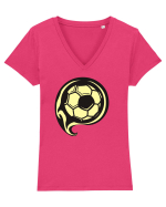 Pentru Iubitorii De Football  Tricou mânecă scurtă guler V Damă Evoker