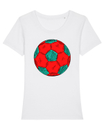 Pentru Iubitorii De Football  Tricou mânecă scurtă guler larg fitted Damă Expresser