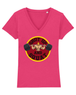 Gym Lovers Tricou mânecă scurtă guler V Damă Evoker