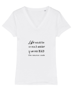 Life inspirational Tricou mânecă scurtă guler V Damă Evoker