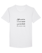 Life inspirational Tricou mânecă scurtă guler larg Bărbat Skater