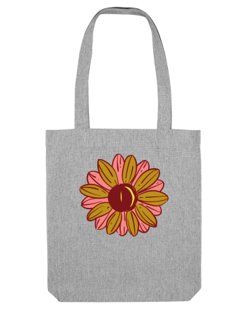 Retro Vintage Flower Heather Grey