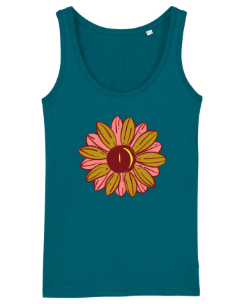Retro Vintage Flower Ocean Depth