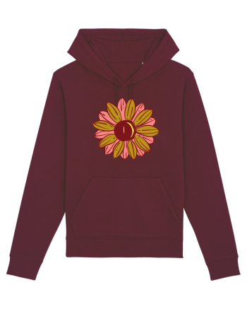 Retro Vintage Flower Burgundy