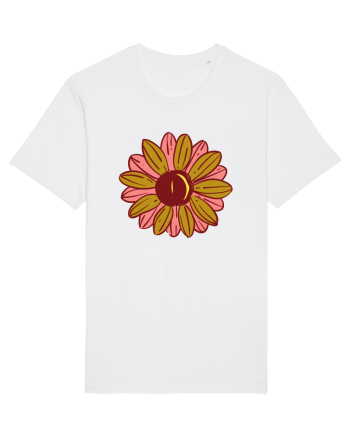 Retro Vintage Flower White