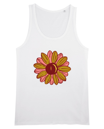 Retro Vintage Flower White