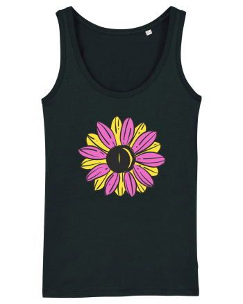 Retro Vintage Flower Black