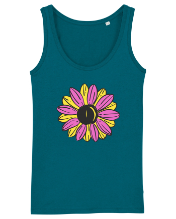 Retro Vintage Flower Ocean Depth