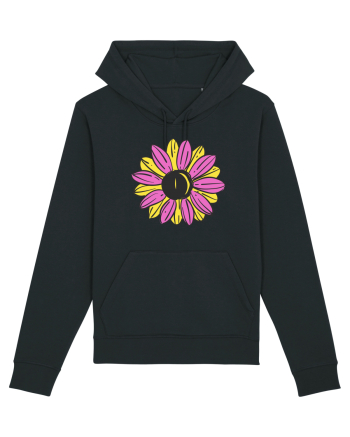 Retro Vintage Flower Black
