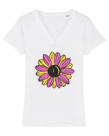 Retro Vintage Flower White