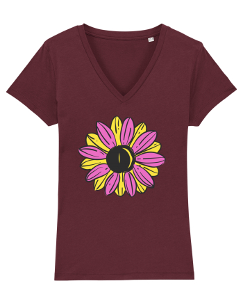Retro Vintage Flower Burgundy