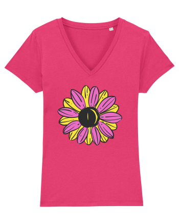 Retro Vintage Flower Raspberry