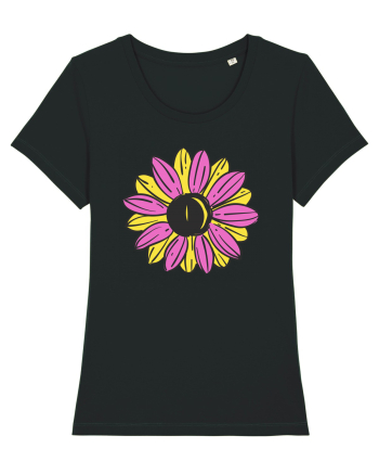 Retro Vintage Flower Black