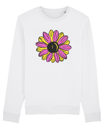 Retro Vintage Flower White
