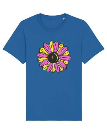 Retro Vintage Flower Royal Blue